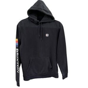 BRIXTON Graphic Hoodie Sweatshirt Men’s SZ S Black